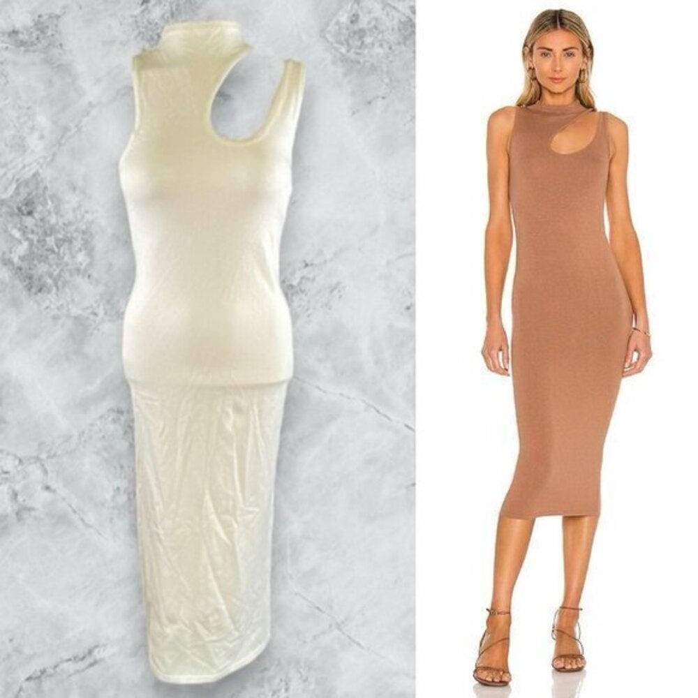 Camila Coelho Cut Out Shoulder Dress - Ivory
